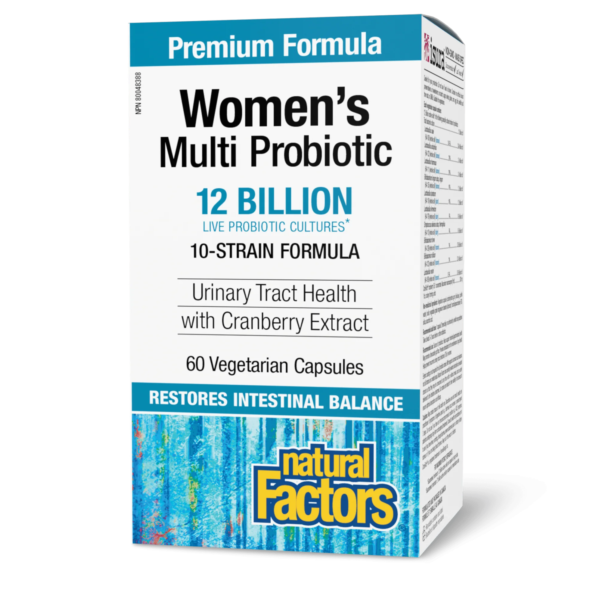 Natural Factors Women's Multi Probiotic with cranberry 12 billion 60 capsules