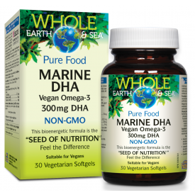 Natural Factors Whole Earth & Sea Marine DHA Omega-3 30 Softgels