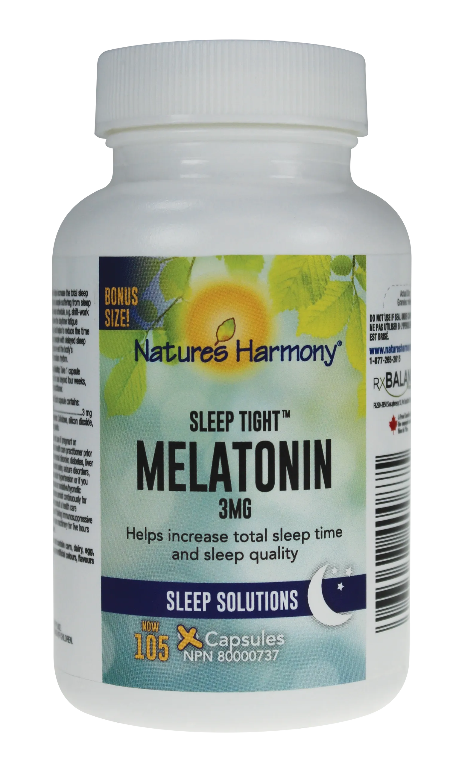 Nature's Harmony Sleep Tight Melatonin 3mg 105 Capsules