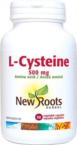 New Roots Herbal L-Cysteine 500mg 50 Veg Capsules