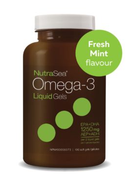 NutraSea Omega-3 Liquid Gels 1250 mg 100 Soft Gels