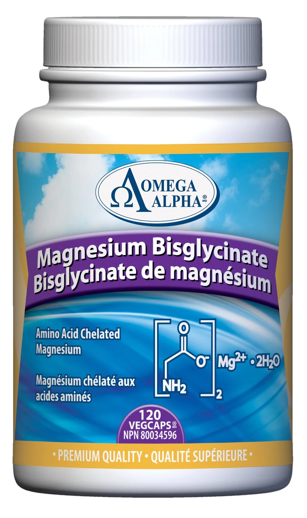Omega Alpha Magnesium Bisglycinate 120 VCAPS
