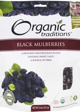 Organic Traditions Black MULBERRIES (ORGANIC) - 227G