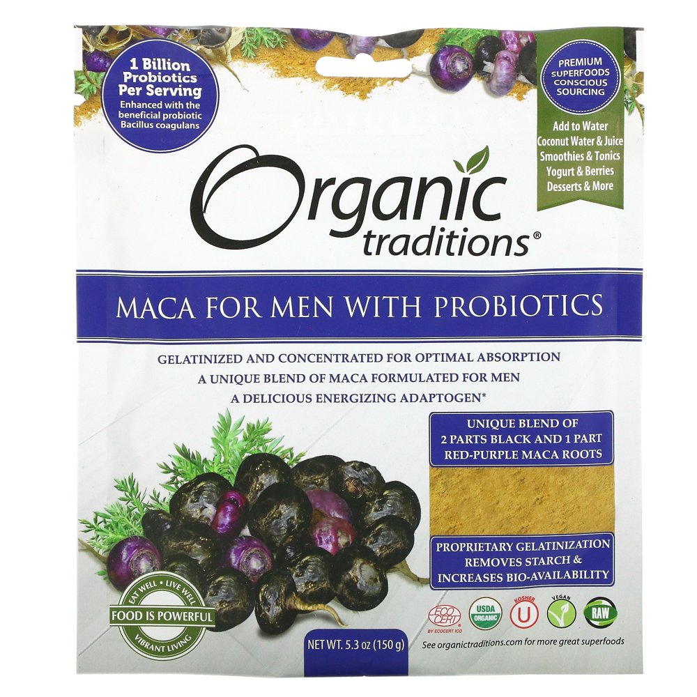 Organic Traditions Maca for Men with Probiotics 150 g