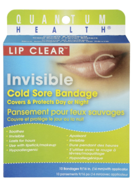 Quantum Health Lip Clear Invisible Cold Sore Bandage 12 Bandages