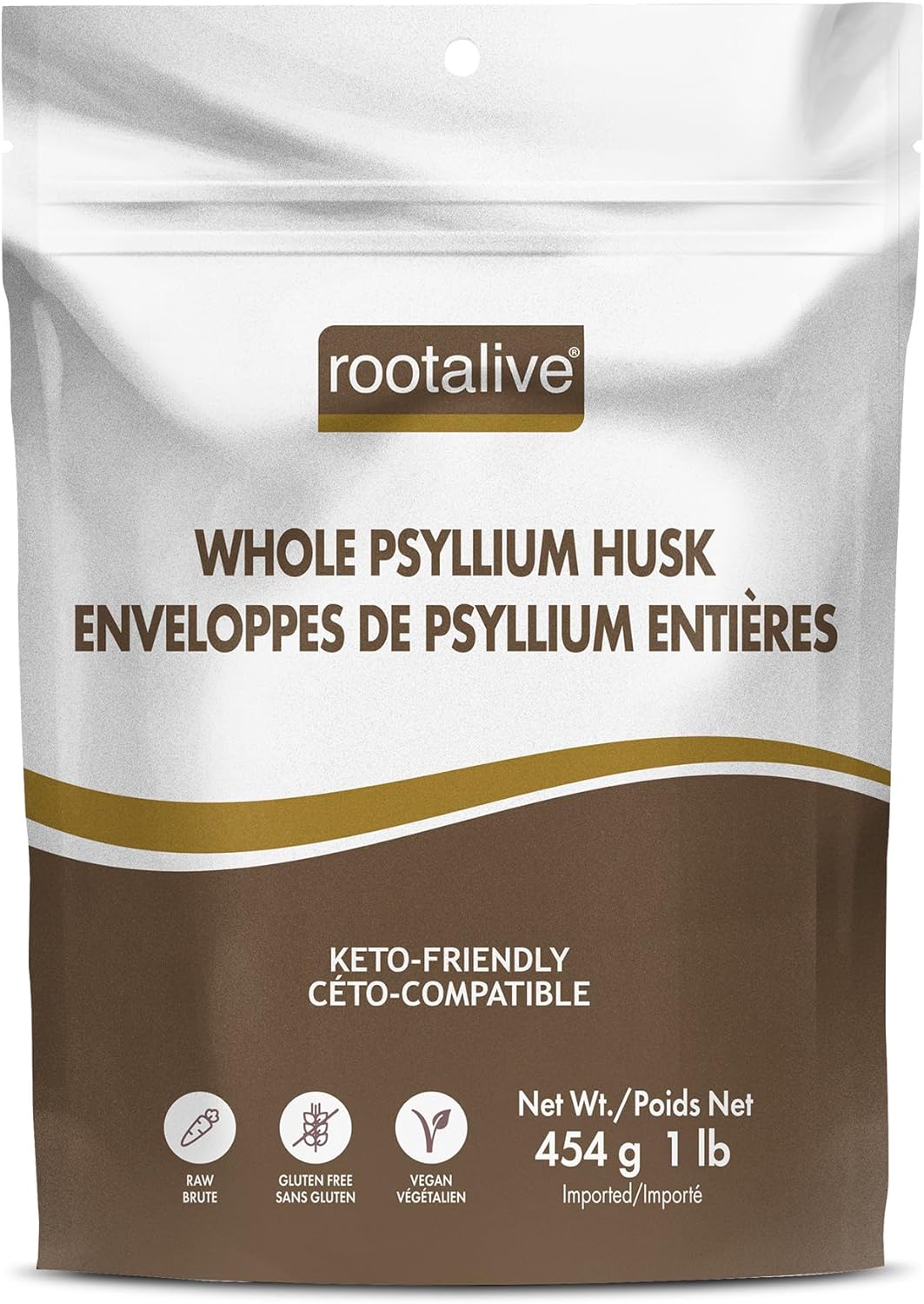 Rootalive Whole Psyllium Husk 454g