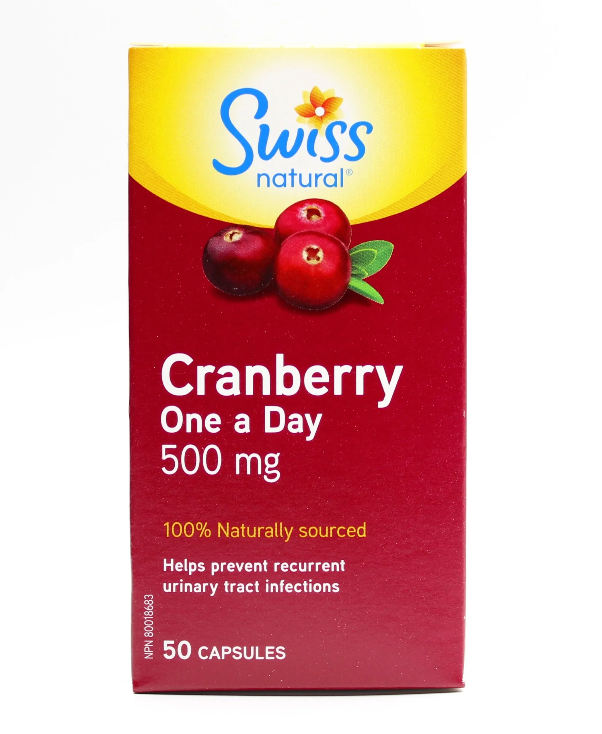 Swiss Naturals Cranberry One A Day 500mg 50 Caps