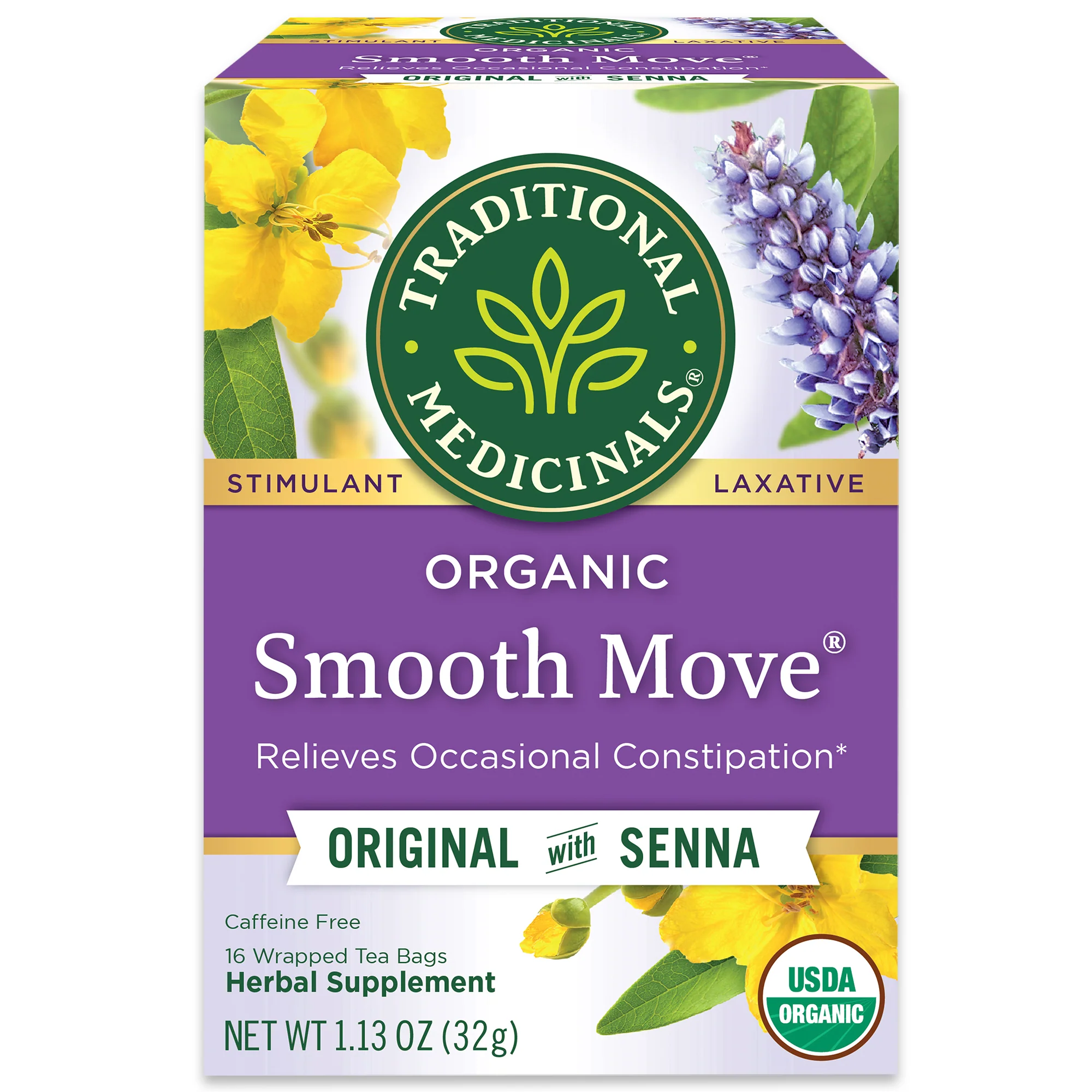 Traditional Medicinals Organic Smooth Move Senna 16 Teabags