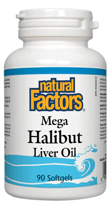 Natural Factors Mega Halibut Liver Oil 90 softgels