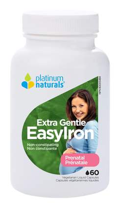Platinum EasyIron Extra Gentle Prenatal 60 Vegetarian Liquid Capsules