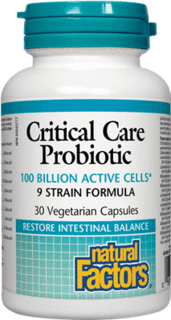 Natural Factors Critical Care Probiotic 100 Billion Active Cells 30 Capsules