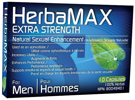 HERBAMAX NATURAL SEXUAL ENHANCEMENT FOR MEN; 10 CAPSULES