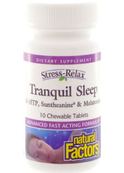 Natural Factors STRESS-RELAX TRANQUIL SLEEP - 10 CHEWABLE TABS