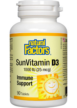 Natural Factors SunVitamin D3 2500 IU 90 Liquid softgel