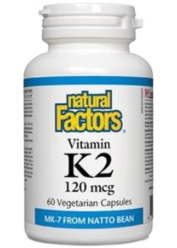 Natural Factors VITAMIN K2 120MCG (MK-7) - 60 VCAPS