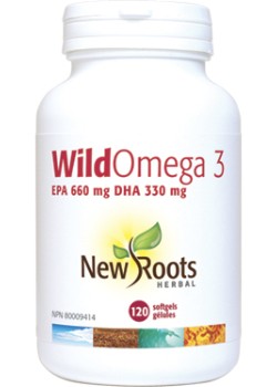 New Roots WILD OMEGA 3 EPA 660 DHA 330 - 120 SOFTGELS