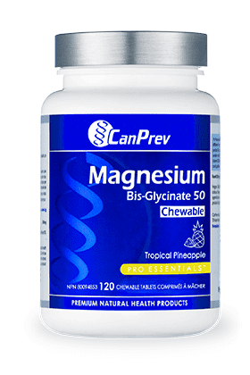 CanPrev Magnesium Bis-Glycinate 50 mg 120 Chewable Tablets