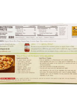 Jovial Foods GlutenFree Pasta Egg Tagliatelle 9 oz PA309