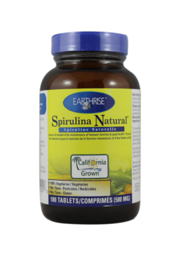 Earthrise Spirulina Natural 90 Tablets:Spirulina Natural.For people to fight stress and to optimize health. Scientific and clinical studies show Spirulina Natural protects the heart and brain from oxidative stress while supporting a healthy immune system. * Use Earthrise Spirulina and feel the energy, vitality and well being.Earthrise offers popular Spirulina Natural in a tablet format for quick and easy consumption, powder for efficient absorption, and capsules for smooth consumption. Brand Earthrise Health benefit Immune Support, Eye Care Type Supplements Supplement ingredient Spirulina Form Pill