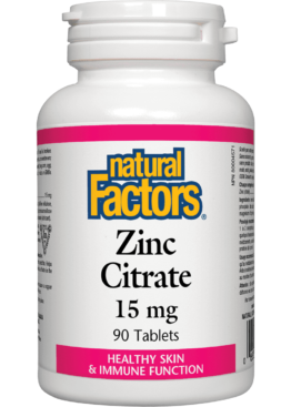 Natural Factors ZINK CITRATE 15Mg 90 tablet