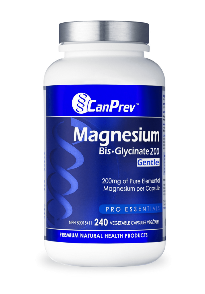 CanPrev Magnesium BisGlycinate 200 Gentle 240 Vegetarian Capsules