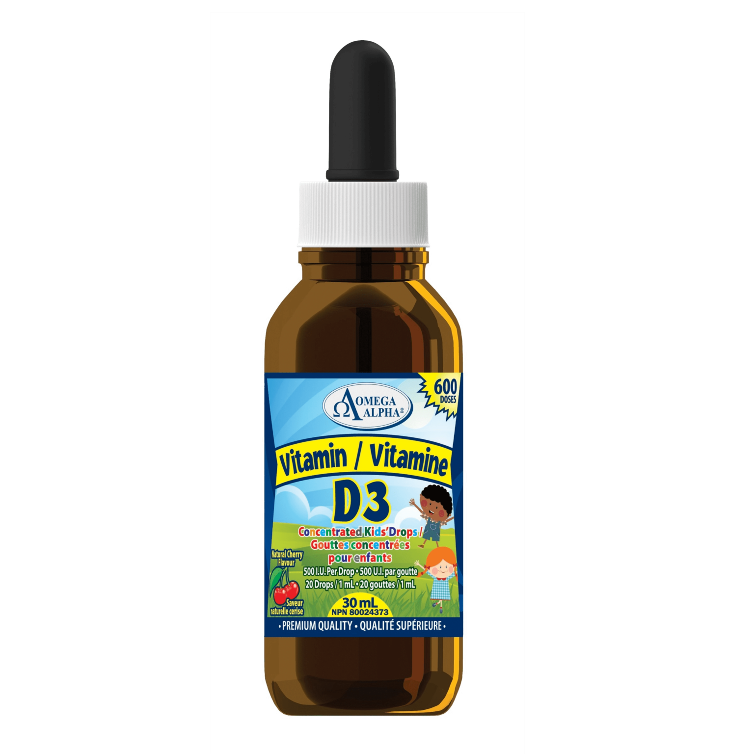 Omega Alpha Kids D3 Drops 500 IU 30 mL Good Nature Health Foods