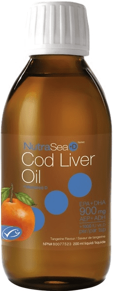 NutraSea+D Cod Liver Oil Tangerine 200 mL