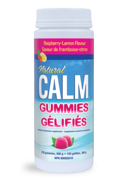 Natural Calm Gummies Raspberry-Lemon Flavour 120 gummies