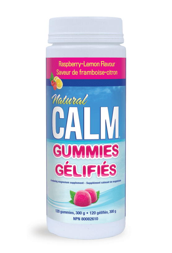 Natural Calm Gummies Raspberry-Lemon Flavour 120 gummies