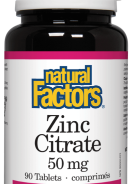 Natural Factors - Zinc Citrate 50mg 90 Tabs